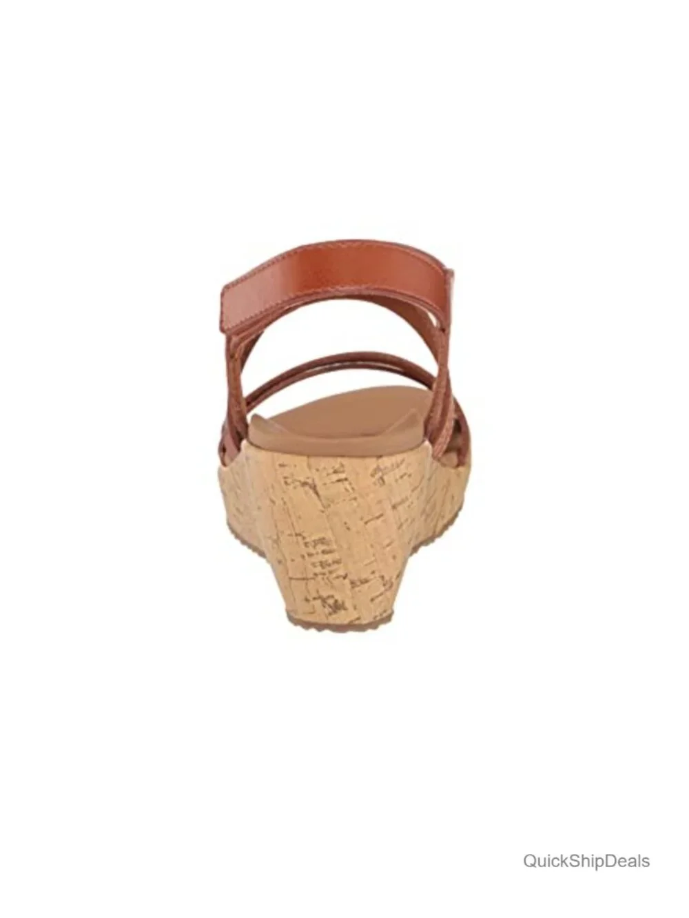 Laser-Cut Faux Leather Wedge Sandals with Luxe Foam Cushioned Footbed